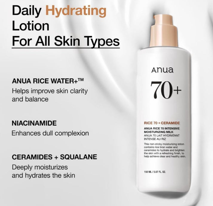Anua Rice 70 Intensive Moisturizing Milk
