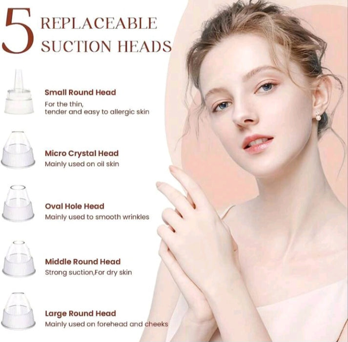 5-Head Facial Pore Vacuum Cleaner — Blackhead Suction Device