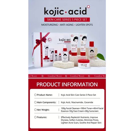 GuanJing Kojic Acid Skin Care Series — Complete 5 Piece Gift Set