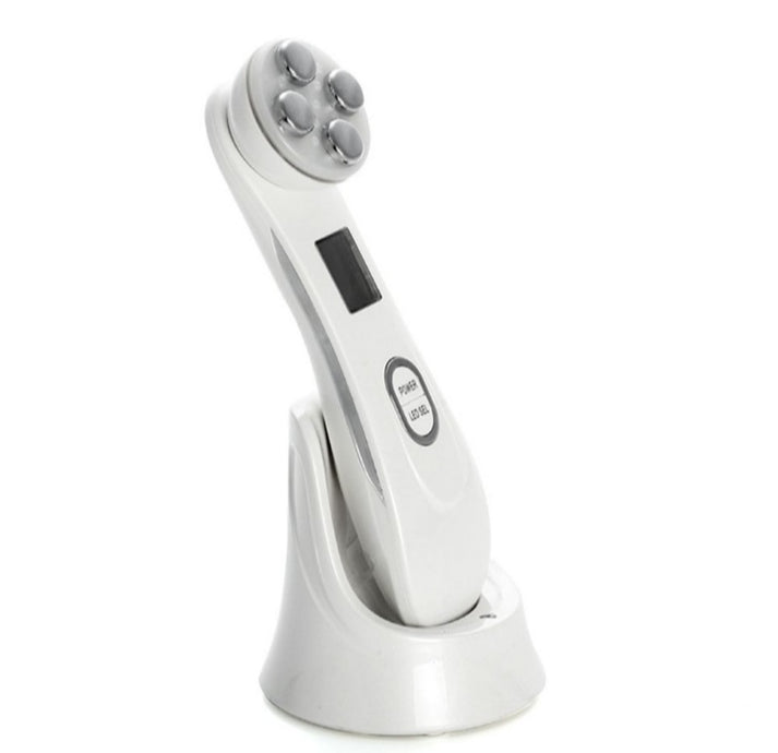 5-in-1 Skin Tightening Facial Massager — RF & LED Lifting Device